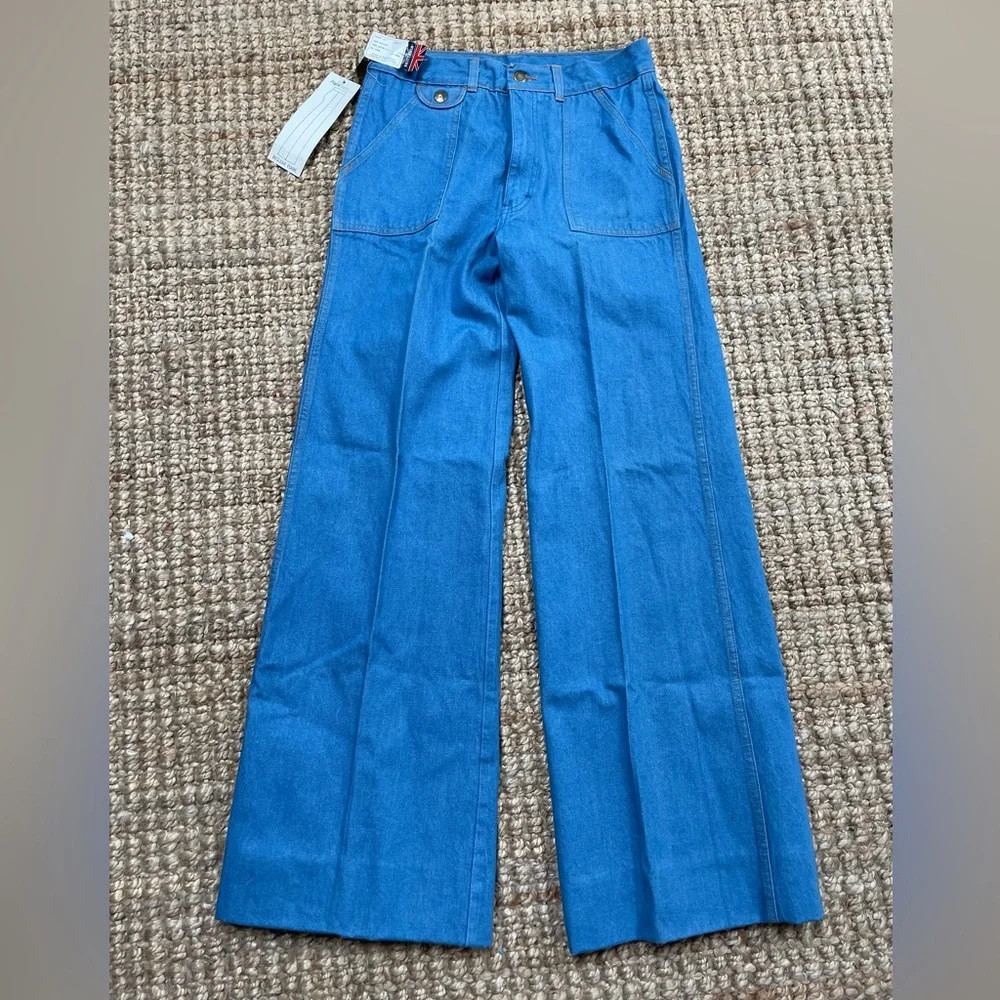 70’s Vintage Brittania Flare Jeans, NEW WITH ORIGINAL TAGS size 31 L - Picture 3 of 7